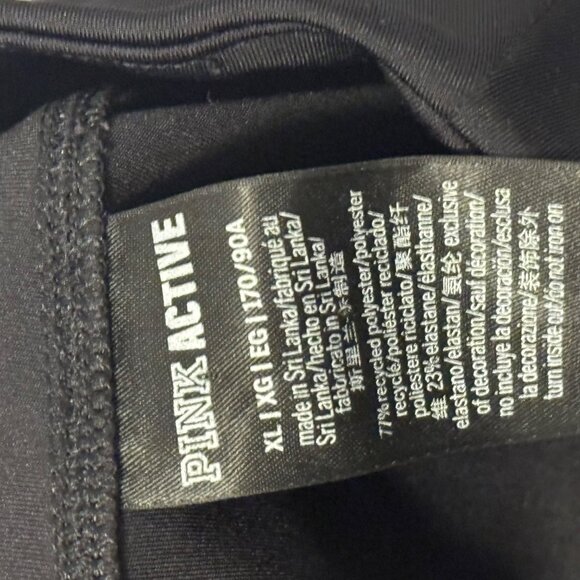 Pink Active Womens Black High-Waisted Leggings Sz XL legging - Picture 12 of 12